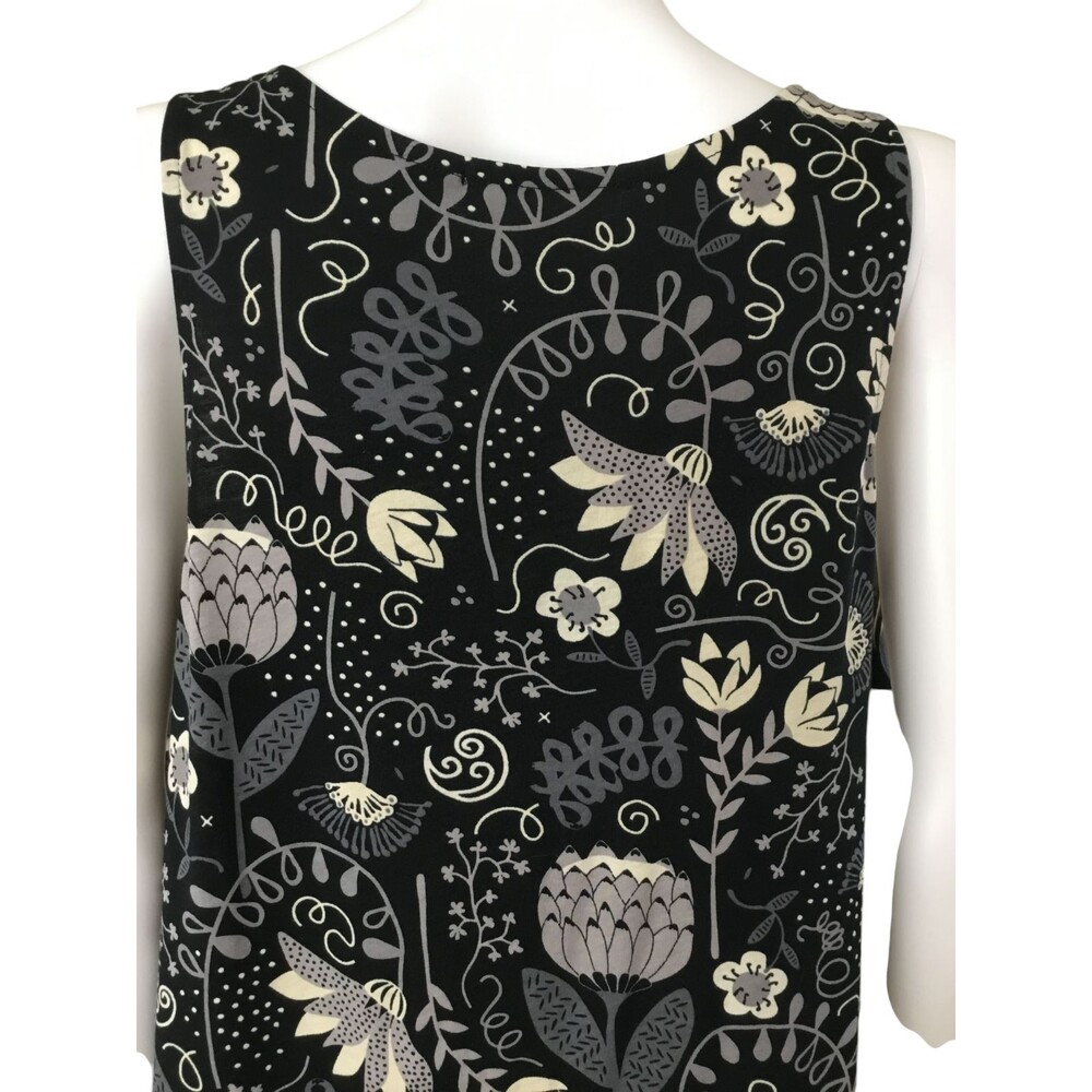 Gudrun Sjoden Shirt Dress sz M Floral Paisley Organic Pockets BOHO Lagenlook NEW - Picture 8 of 14